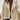 LOOSE FIT BEIGE SHERPA-TRIMMED JACKET FOR COLD WEATHER