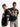 LOOSE FIT BLACK AND GOLD JERSEYS WITH CREW NECK DESIGN