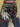 LOOSE FIT EMBROIDERED BLACK JEANS WITH WINGED FLEUR-DE-LIS DESIGN