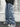 LOOSE-FITTING BLUE CARGO JEANS WITH ANKLE STRAPS SLIM STRAIGHT FIT