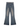 LOW-RISE DISTRESSED FLARED JEANS COTTON BLEND WIDE LEG