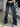 LOW-RISE FLARE JEANS IN DARK WASH - FADED LOW WAIST STYLE