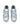LOW-TOP SNEAKERS BLUE AND WHITE ROUND TOE SHOE SP230818IWDN