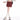 MAROON PLAID MINI SKIRT WITH BELT FOR WOMEN