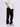 BLACK JEANS WITH ORANGE GOTHIC LETTERING REGULAR FIT CONTOUR JEANS