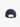 NAVY BLUE BASEBALL CAP WITH EMBROIDERED INITIALS AND LEATHER CLOSURE