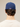 NAVY BLUE BASEBALL CAP WITH WHITE MONOGRAM COTTON TWILL BLUE EMBROIDERY