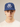 NAVY BLUE BASEBALL CAP WITH WHITE MONOGRAM COTTON TWILL BLUE EMBROIDERY