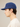 NAVY BLUE BASEBALL CAP WITH WHITE MONOGRAM COTTON TWILL BLUE EMBROIDERY