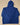 NAVY BLUE COTTON HOODIE WITH GEOMETRIC PATTERN FOR SPORTY STYLE