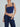 NAVY BLUE SQUARE-NECK CROP TOP - BLUE Y2K SQUARE STYLE