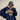 NAVY BLUE ZIP-UP HOODIE Y2K BEIGE OVERSIZE STYLE