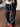 NAVY LETTER PRINT SWEATPANTS Y2K