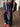 NAVY LETTER PRINT SWEATPANTS Y2K