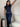 NAVY RIBBED TWO-PIECE SET CASUAL SPORTS SPANDEX FABRIC