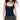 NAVY TANK TOP LACE TRIM RHINESTONE BOW
