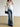 OFF SHOULDER EVENING DRESS SOLID COLOR EVENING CELESTE