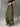 OLIVE GREEN CARGO PANTS WITH ADJUSTABLE DRAWSTRING AND LOOSE FIT