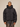 OVERSIZED DROPPED SHOULDER BLACK HOODED PUFFER JACKET