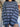 OVERSIZED SWEATSHIRT BLUE STRIPED RETRO STRIPED LOOSE FIT - Sweetheart Supplies