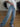 PATTERNED BLUE JEANS HIGH RISE BOYFRIEND CHIC FRINGE DESIGN