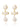 PEARL DROP EARRINGS WITH ALLOY STUD DESIGN