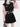 PINK AND BLACK VARSITY JACKET AND PLEATED SKIRT SET