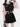 PINK AND BLACK VARSITY JACKET AND PLEATED SKIRT SET