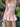 PINK LONG-SLEEVED DRESS SLIM MINI DRESS