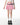 PINK PLAID PLEATED MINI SKIRT WITH STAR BELT
