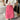 PINK SLIT KNEE-LENGTH SKIRT MODERN DESIGN