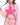 PINK STAR-PATTERNED CROPPED HOODIE FOR WOMEN
