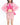 PINK STAR-PATTERNED CROPPED HOODIE FOR WOMEN