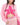 PINK STAR-PATTERNED CROPPED HOODIE FOR WOMEN