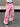 PINK STAR-PATTERNED PANTS LOOSE FIT RAW WASH COTTON