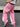 PINK STAR-PATTERNED PANTS LOOSE FIT RAW WASH COTTON