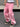 PINK STAR-PATTERNED PANTS LOOSE FIT RAW WASH COTTON