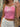 PINK TANK TOP WITH WHITE TRIM AND LETTUCE EDGE DESIGN
