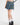 PLAID MINI SKIRT BLUE CHECKERED HIGH WAIST