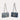 QUILTED DENIM HANDBAG DUO: BLUE DENIM SHOULDER BAG