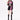 RACING SKIRT AND JACKET SET WITH CONTRAST COLOR MATCHING DESIGN