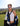 RACING-STYLE JACKET WITH BLUE AND WHITE PANELS - VINTAGE BLACKAID JACKET