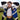 RACING-STYLE JACKET WITH BLUE AND WHITE PANELS - VINTAGE BLACKAID JACKET