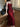 RED AND BLACK MESH TUNIC SOLID COLOR DRESS
