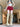 RED BELTED CARGO SHORTS DENIM COTTON SUMMER