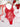 RED BUTTERFLY CORSET BODYSUIT ELEGANT RED LINGERIE