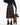 RED PLAID MIDI SKIRT: LAYERED PLEATS