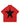 RED SHORT SLEEVE SHIRT WITH BLACK STAR - TRENDY CASUAL STYLE