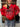 RED SPIDERWEB ZIP-UP HOODIE IN CASUAL COTTON BLEND