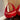 RED STRIPED HOBO BAG WITH EMBROIDERED DETAILS AND FIXED SHOULDER STRAPS